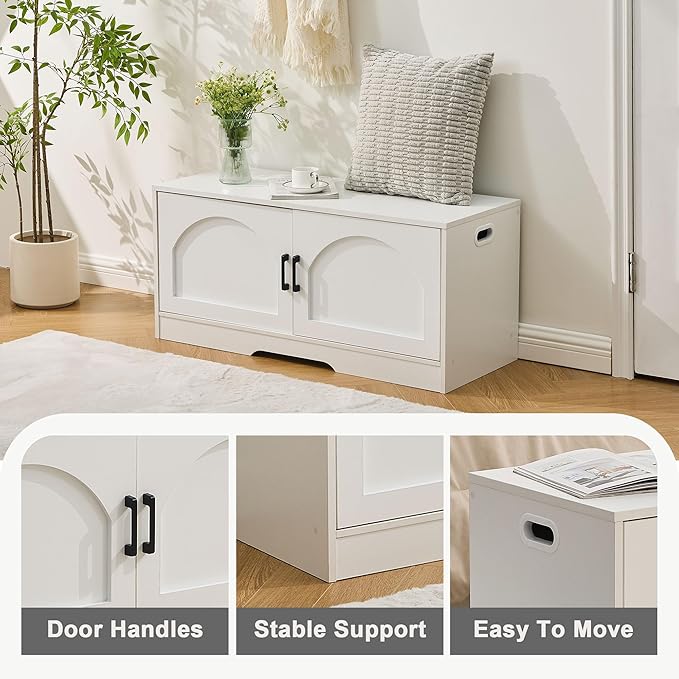 Shoe Bench, Entryway Storage Bench - Image 8