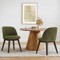 Wooden Dining Chairs Set of 2, Fabric Upholstered Modern Dining Room Chairs by Kislot