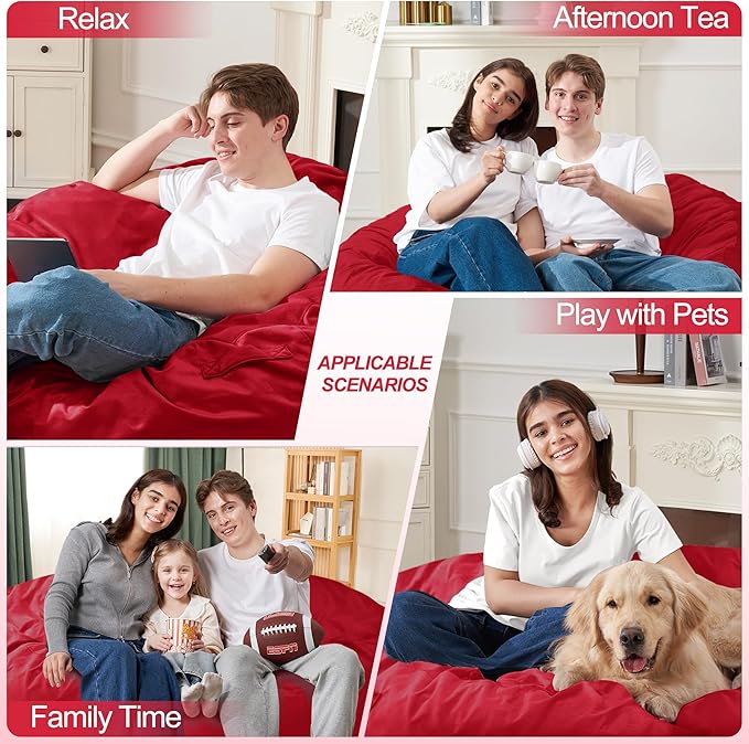 Homguava 4 FT Bean Bag Chair: 4' Bean Bags - Image 4