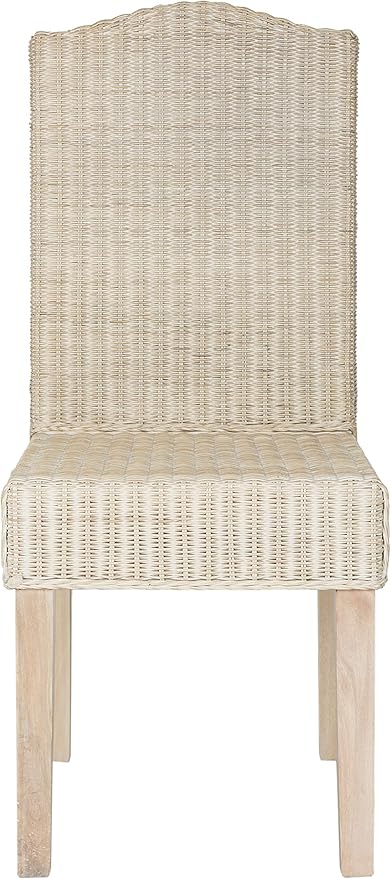 SAFAVIEH Home Collection Odette Grey Wicker Dining Chair - Image 4