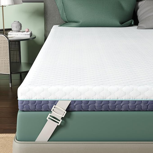 2 Inch Dorm Mattress Topper Twin XL Size, Memory Foam Mattress Topper by Releep