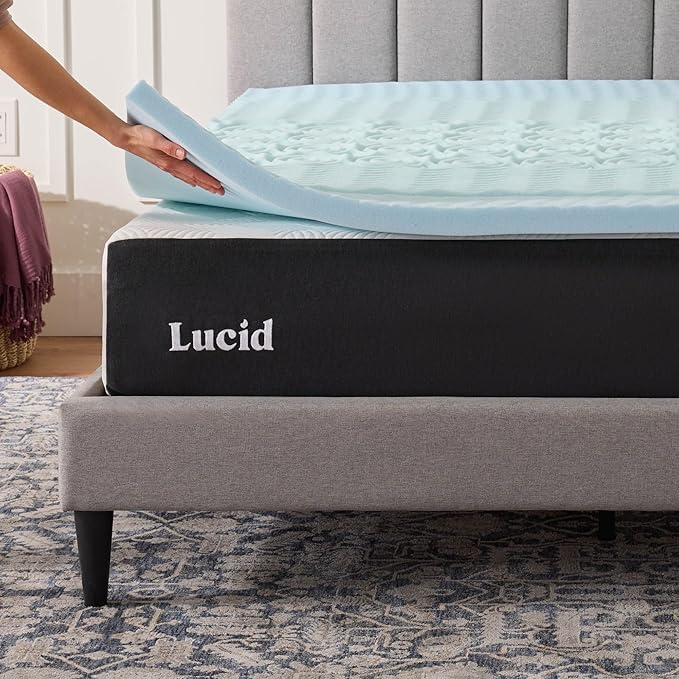 LUCID Mattress Topper, Twin XL, 2 Inch, Memory Foam Mattress Topper - Image 6