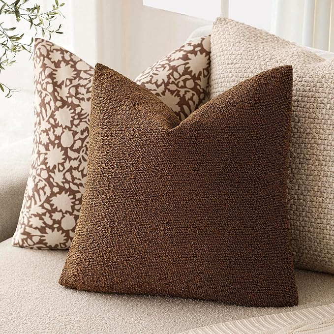 Foindtower Set of 2, Decorative Textured Boucle Throw Pillow Covers Accent - Image 5