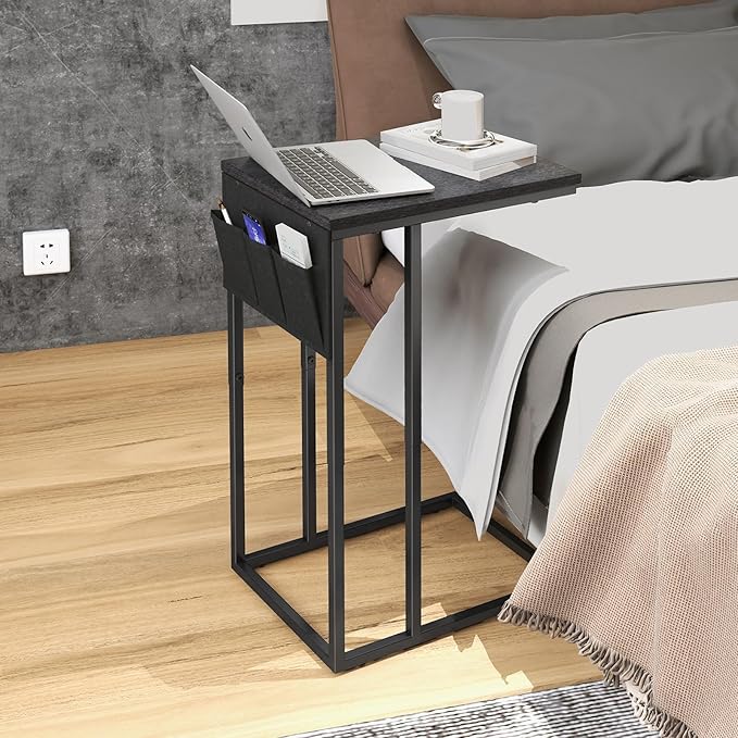C Shaped End Table for Couch, Small Couch Side Table for Sofa, C Side Table - Image 5