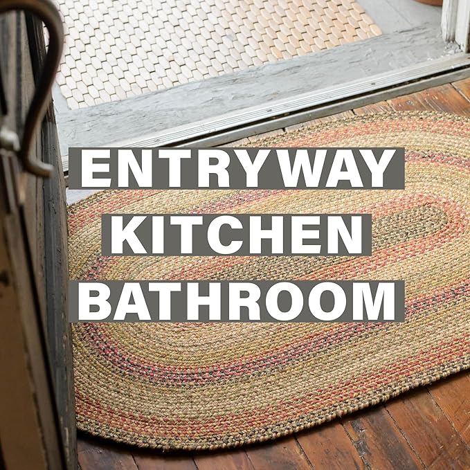 Kingston Oval Braided Rugs 20x30 – A Jute Braided Multi Colored Rug to Use in - Image 8