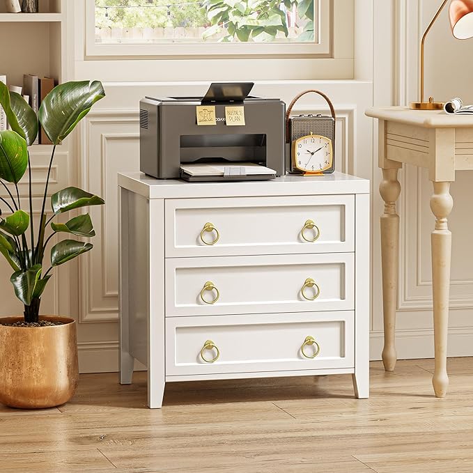 Huuger Paint Night Stand with Charger Station and USB-C Port, 3 Drawer - Image 7