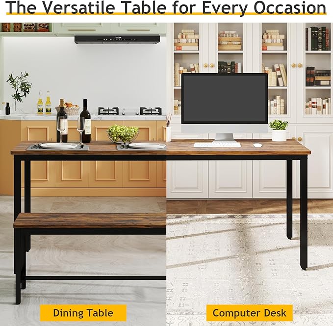 Rovibek 43" Dining Table Set for 4, Modern Space Saving Kitchen Breakfast Table - Image 5