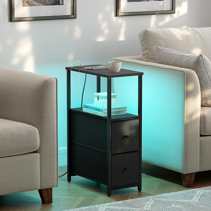 TUTOTAK Small Narrow LED End Table - Image 5
