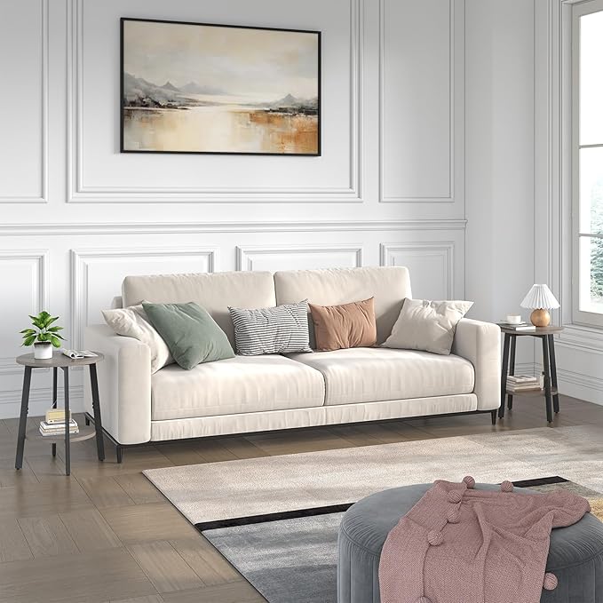 Side Table Set of 2, Small Round End Table - Image 6