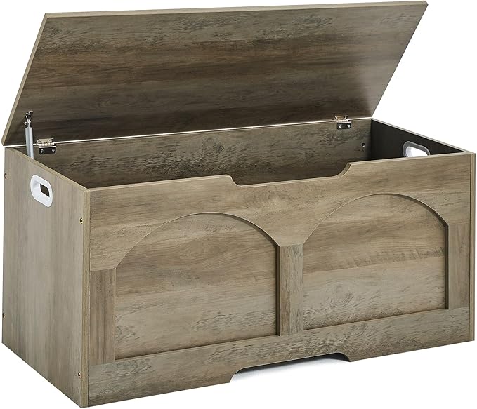 Storage Chest, 31.5" Retro Wooden Storage Bench, Entryway Storage Trunk by OAKVIVOElegantLifestyle