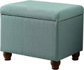 Home Decor | Upholstered MediumRectangular Storage Ottoman | Hinged Lid Ottoman by Spatial+Order