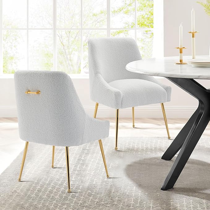 Modern Velvet Dining Chairs Set of 4, Contemporary Upholstered Furniture - Image 8