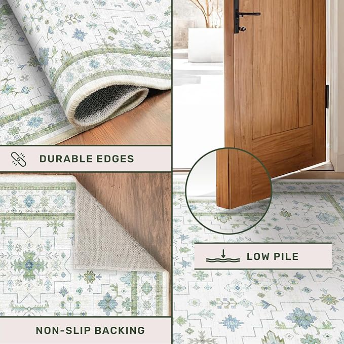 Washable Boho Bathroom Rug 2x3 - Image 5