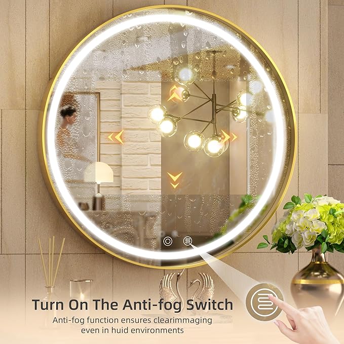 Hasipu 24 Round LED Mirror for Bathroom - Image 4