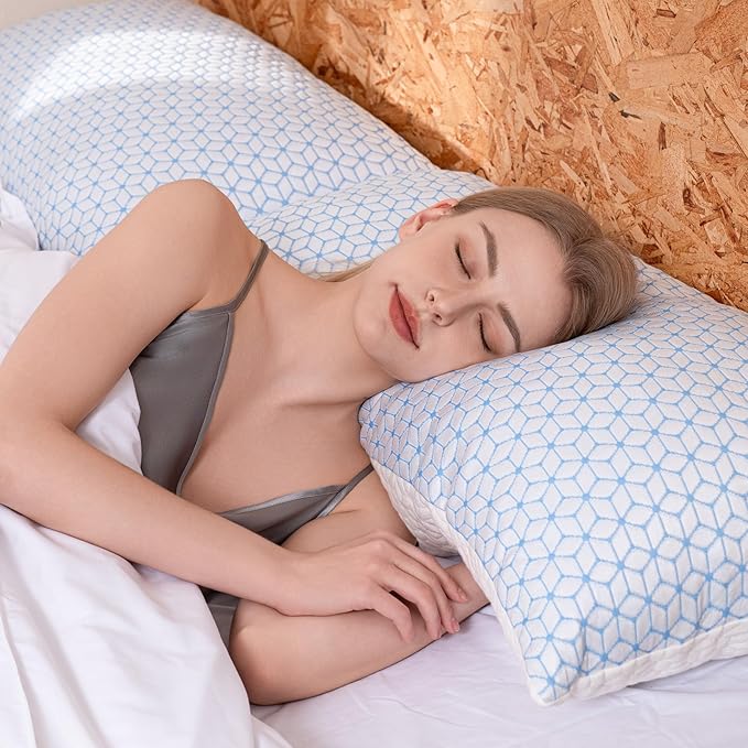 Shredded Memory Foam Pillows Queen Size Set of 2, Cooling Firm Pillows Queen - Image 6