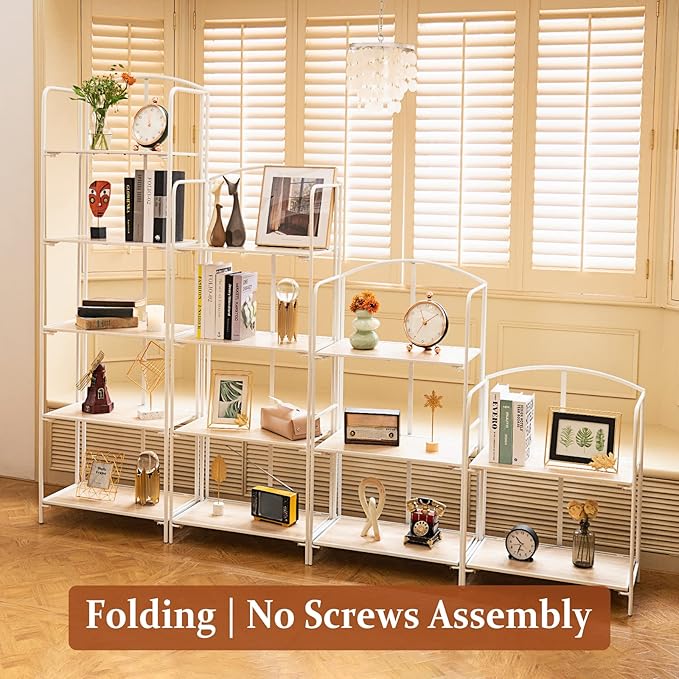 Crofy No Assembly Folding Bookshelf - Image 4