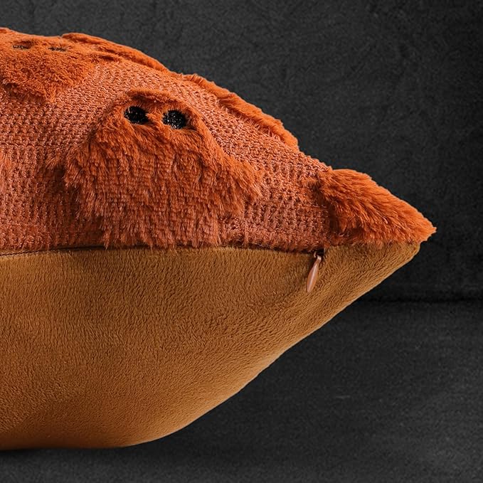 4TH Emotion Halloween Ghost Decorative Pillow Covers 16x16 Set of 2, Rust Red - Image 3