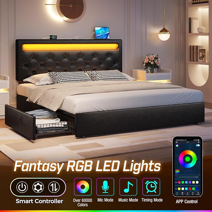Rolanstar Full Size Bed Frame - Image 4