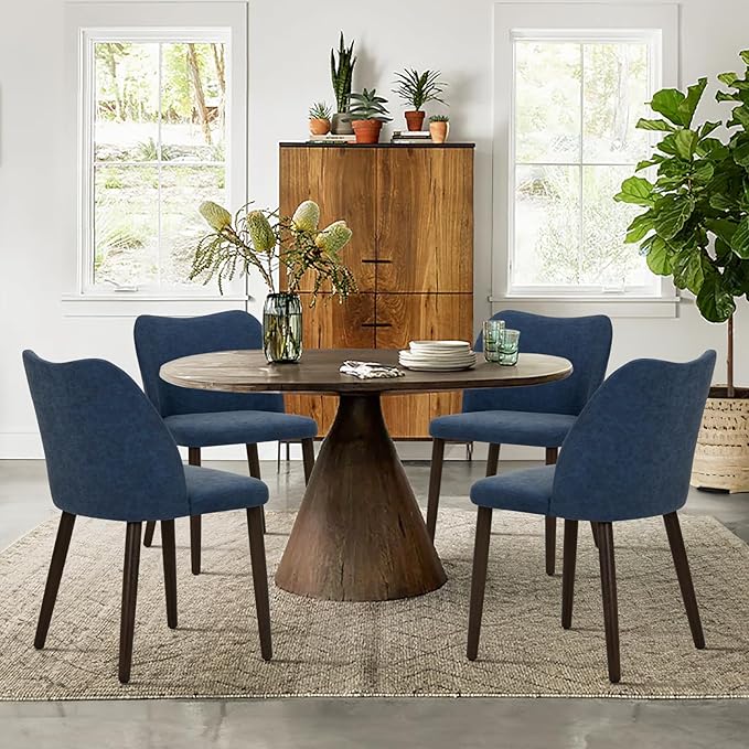 COLAMY Upholstered Dining Chairs Set of 2, Modern PU Leather Dining Room - Image 2