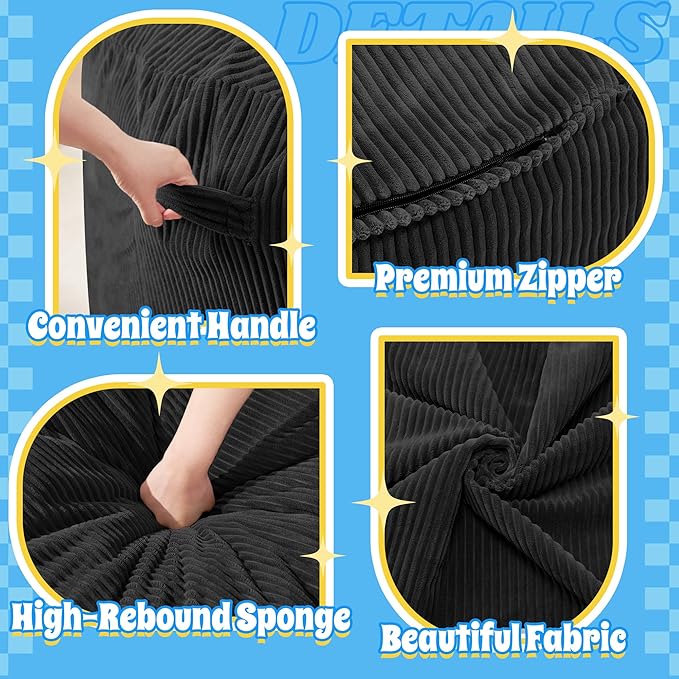 HABUTWAY 6FT Bean Bag Chair, Giant Bean Bag Chairs - Image 6