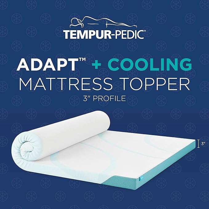 Tempur-Pedic TEMPUR-Adapt + Cooling 3-Inch Full Mattress Topper Medium Luxury - Image 2