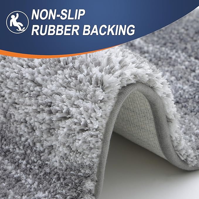 OLANLY Bathroom Rug Mat 47x24, Extra Soft and Absorbent Microfiber Bath Rugs - Image 5