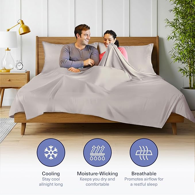 Kickoff Viscose Bamboo Sheets Full Size 4-pc 100% Organic Bamboo Viscose Bed - Image 3