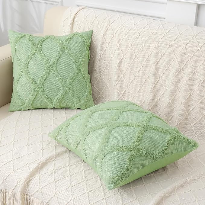 decorUhome Throw Pillow Covers 12x20 Inch Set of 2, Soft Plush Faux Fur Wool - Image 8