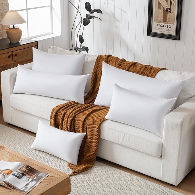 Basic home14x24 Decorative Throw Pillow Inserts-Down Feather Pillow - Image 4