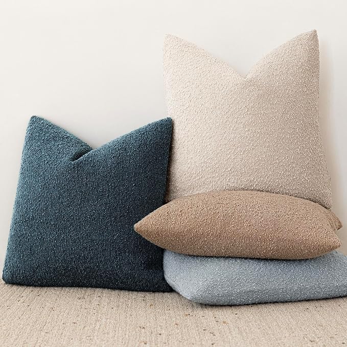 Foindtower Set of 2, Decorative Textured Boucle Throw Pillow Covers Accent - Image 6