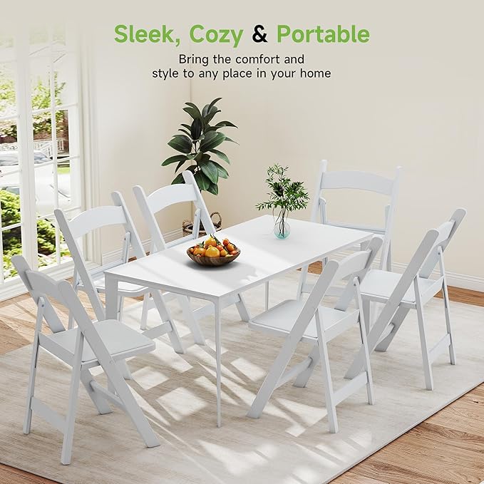 Real Relax Resin Folding Chairs, 4 Sets, Church and Events - Image 7