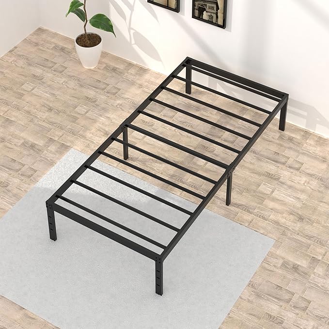 18 Inch Twin Bed Frames No Box Spring Need, Metal Platform Bed Frame Twin Size - Image 4