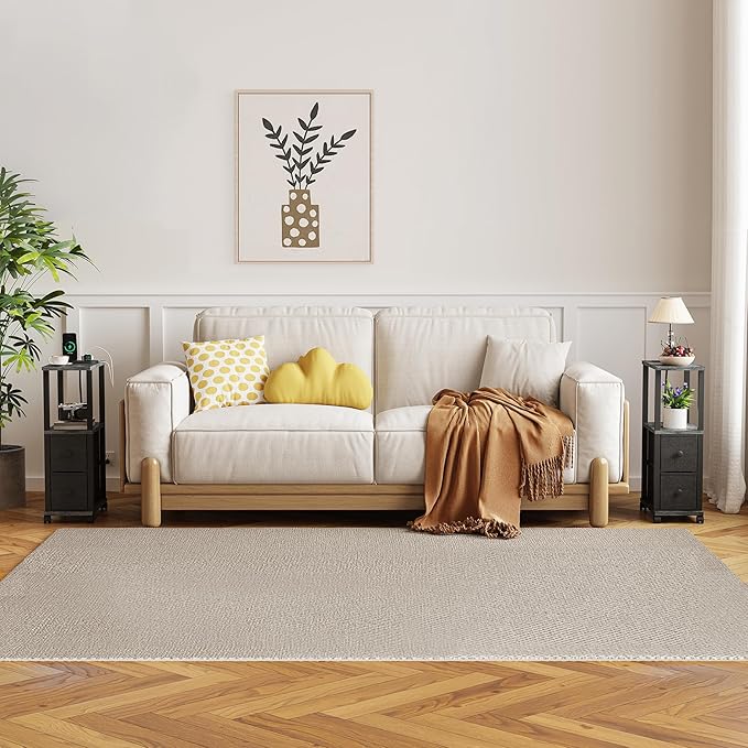 TUTOTAK Small Narrow End Tables, LED Side Tables - Image 5