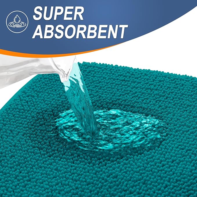 OLANLY Thick Memory Foam Bath Mat Rug 24x16, Extra Soft Absorbent Bathroom Rug - Image 3
