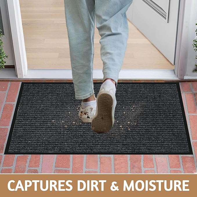 Durable Front Door Mat, Heavy Duty Indoor Outdoor Doormat, Stain and Fade - Image 7