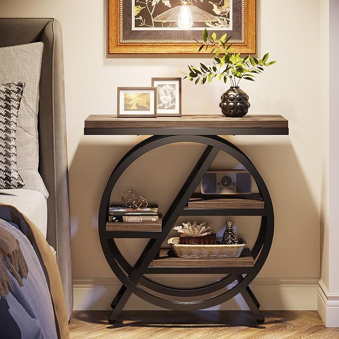 Tribesigns End Table for Living Room, 3-Tier Narrow Side Table - Image 4