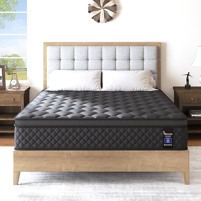 King Hybrid Mattress, 12 Inch Euro Top Mattress Medium Firm - Image 2