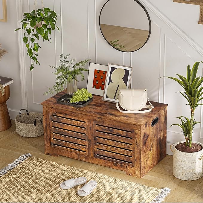 DINZI LVJ Storage Chest, 43.3” Wooden Toy Box - Image 6