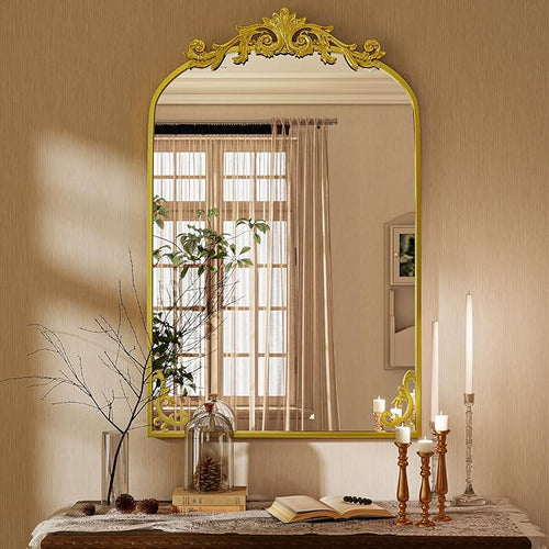 24x36 inch Vintage Arched Bathroom Mirror by VooBang