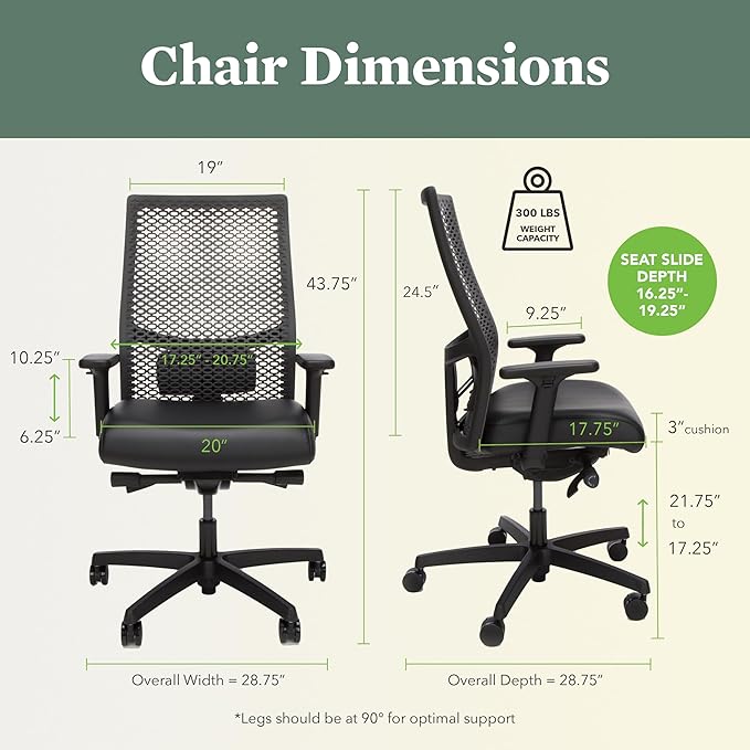 HON Ignition 2.0 ReActiv Ergonomic Office Chair, Standard Synchro-Tilt Recline - Image 2