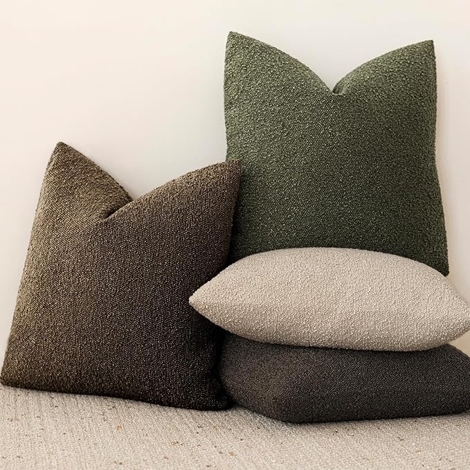 Foindtower Set of 2, Decorative Textured Boucle Throw Pillow Covers Accent - Image 6