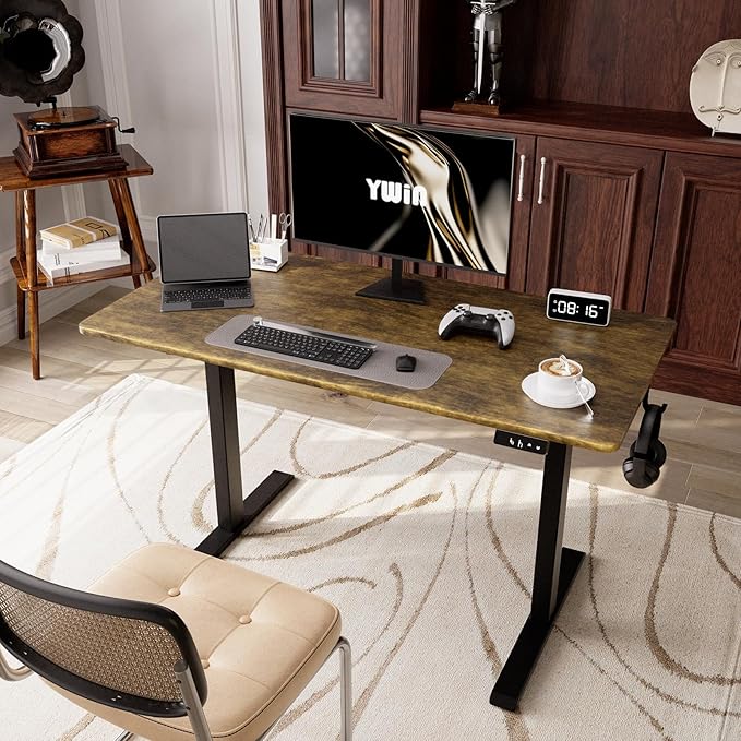 Ywin Electric Height Adjustable Standing Desk, 55 x 24 inches, Ergonomic Stand - Image 2