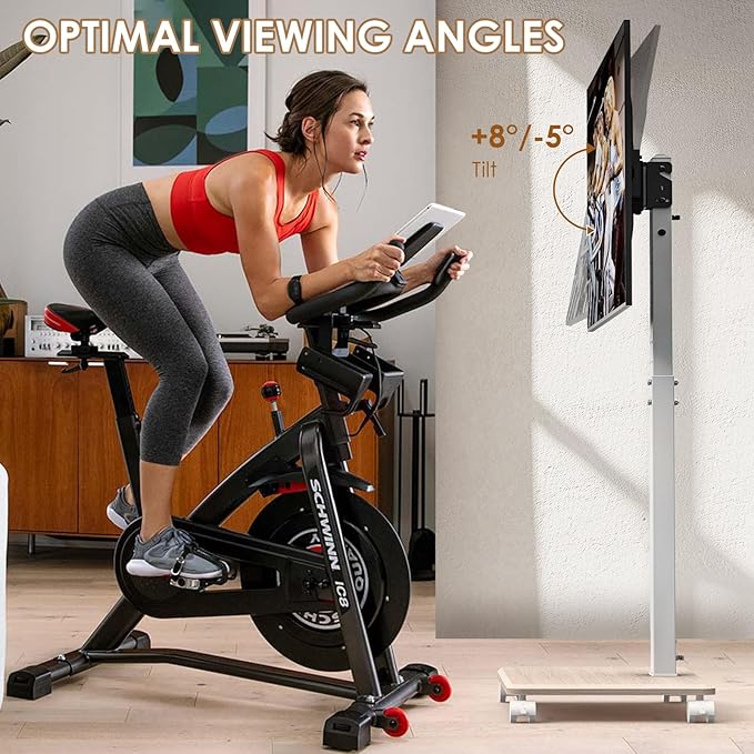 Rolling TV Stand Portrait for 65 70 75 Inch TVs, Tilt and Swivel Mobile TV Cart - Image 4