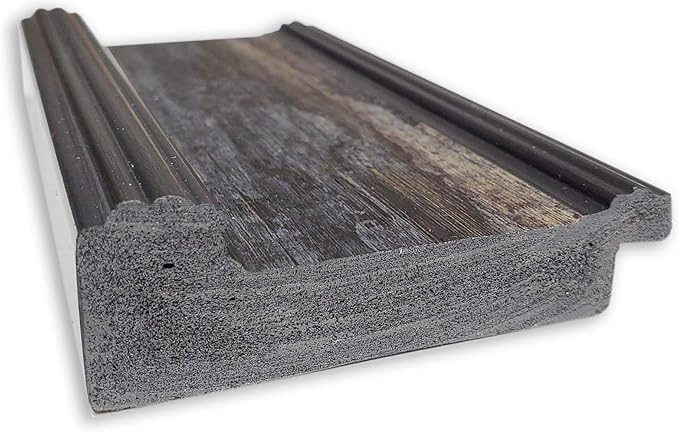 Amanti Art Brown Wall Mirror 30x24 Rail Rustic Char Rectangle Bathroom Mirror - Image 2