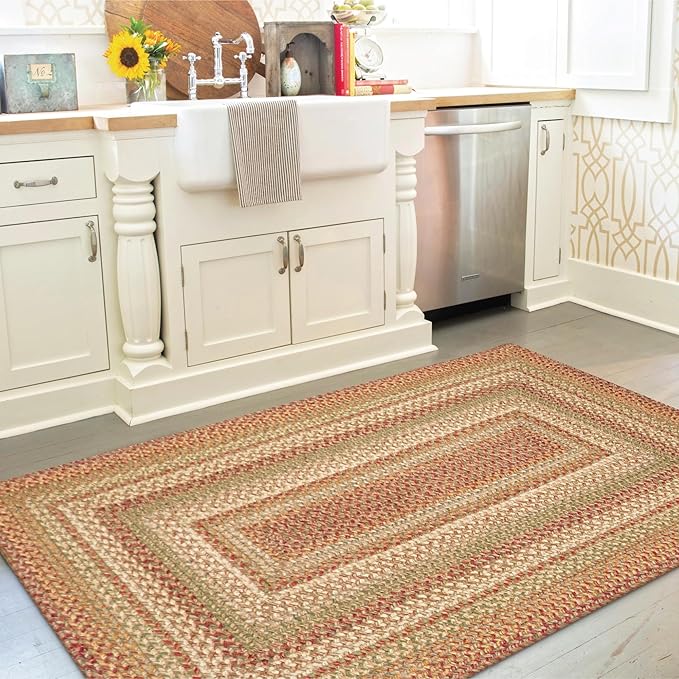 Homespice 27x45” Brown Rect. Braided Rug. Harvest Brown Jute Rug. Uses- Entryway - Image 9