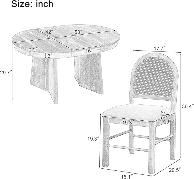 Ball & Cast Retro 5 Pieces Dining Table Set - Image 2