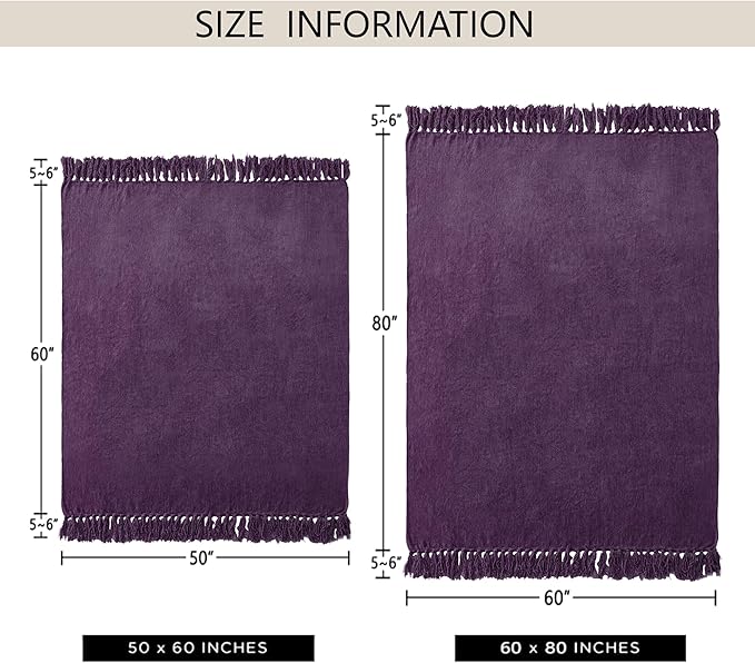 Chenille Throw Blanket for Couch 50"X 60", Soft Cozy Throws - Image 7