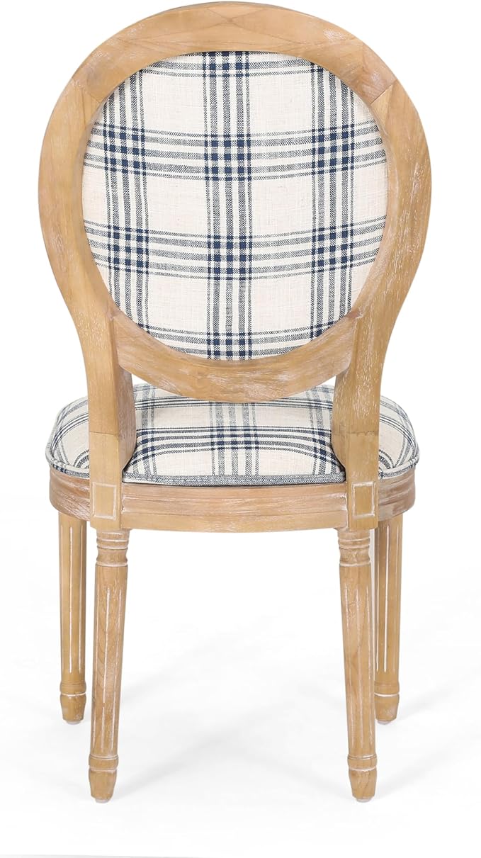 Christopher Knight Home Phinnaeus Dining Chair Set, Dark Blue Plaid + Light - Image 10
