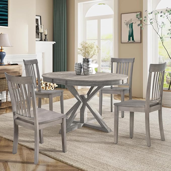 COLAMY Wooden Dining Chairs Set of 2, Spindle High Back Windsor Kitchen Side - Image 3
