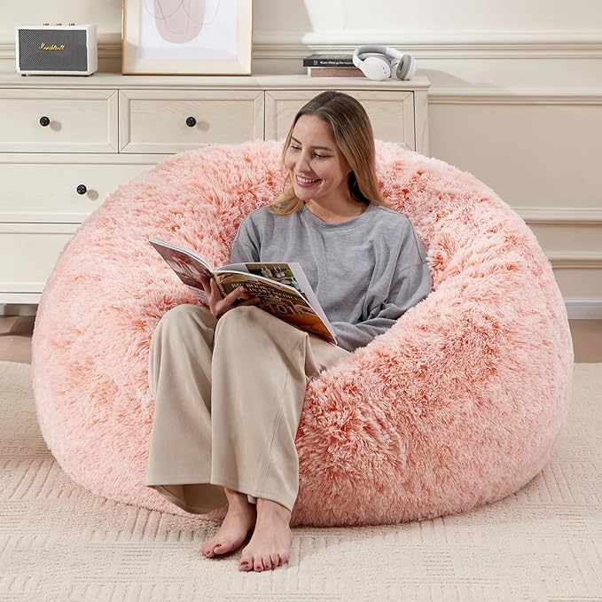 Bean Bag Cover, Faux Fur Comfy Bean Bag Chairs by Unknown